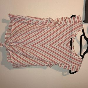 Pink striped blouse